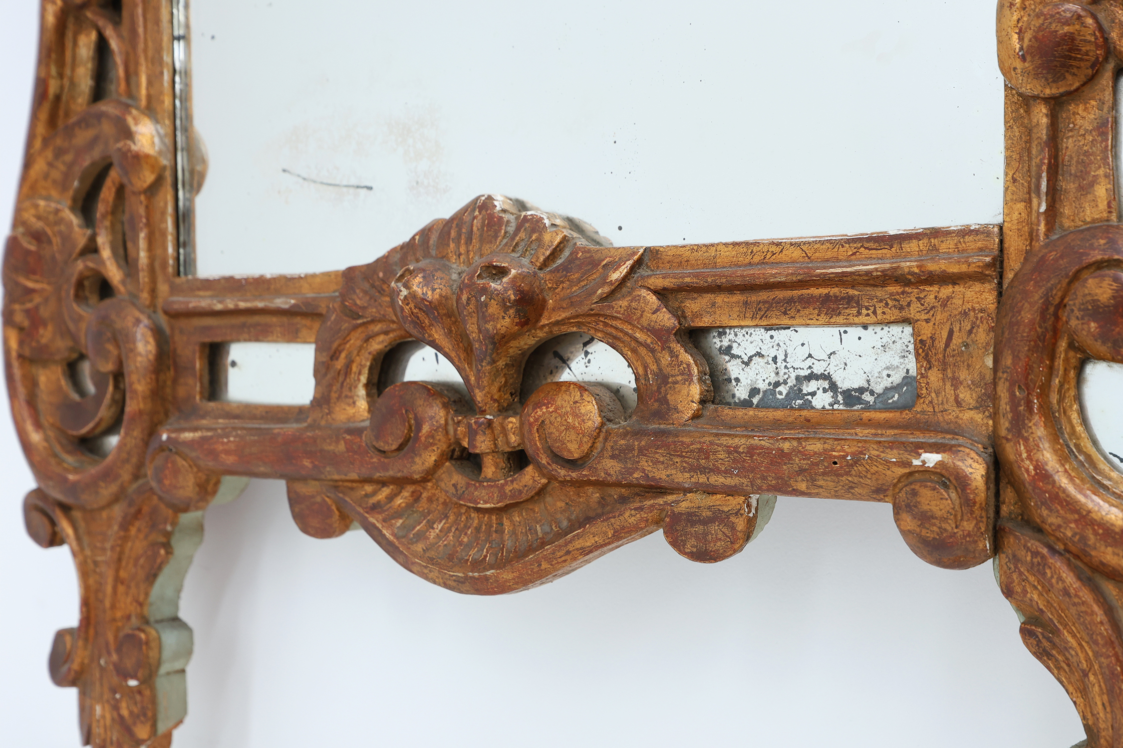 Louis XV style carved giltwood mirror with floral crest, France, 18th centurythumbnail